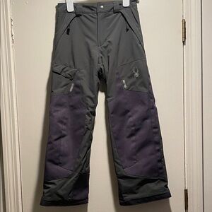 Spyder Charcoal Deep Purple Insulated Snow Pants